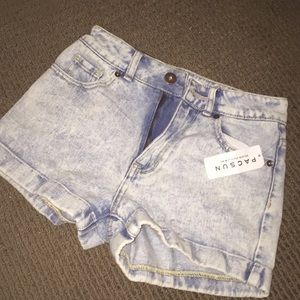 High rise jean shorts